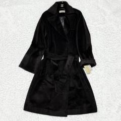 【美品】Zelal 元町ゼラール アンゴラ チェスターコート ベルテッド ロング 美品】Zelal 元町ゼラール アンゴラ チェスターコート