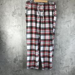 Z3836古着　チェックパンツ　パジャマパンツ　白　赤　黒　緑　青　黄