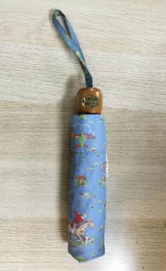 希少！[Cath Kidston]FULTON 折りたたみ傘 青 カウボーイ柄