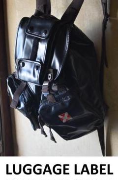 美品　LUGGAGE LABEL　ナイロン　リュック　ブラック　黒　日本製 ラゲッジ・レーベル(LUGGAGE LABEL) リュック・バックパック