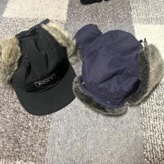 ROXY フライトキャップ ブラック ファー付き
