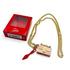 美品　クリスチャンルブタン　ネックレス　バッグモチーフ　ゴールド金具　箱付き