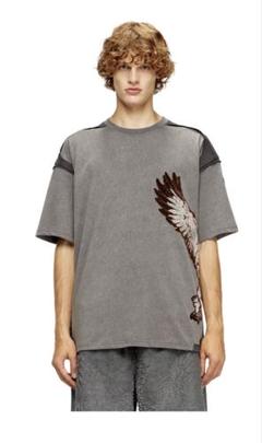 ディーゼル　ダメージTシャツ　フェルトTシャツ