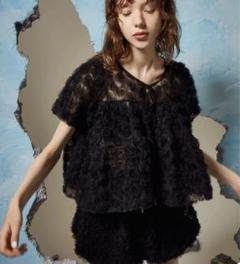 tulle docking hoodie grey あさぎーにょ poppy Tulle docking hoodie（black） – POPPY