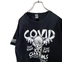 COVID ギルダンGILDAN 半袖Tシャツ　ブラック