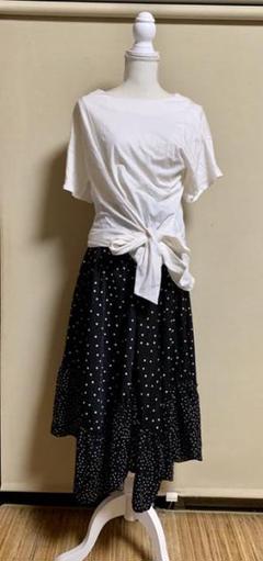 マキシ丈スカート❤水玉柄❤ドット❤新品