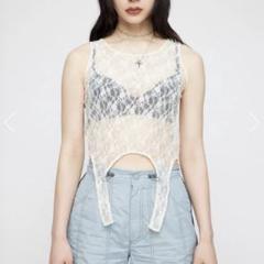 中町綾 着用 ラグアジェム ZIP UPニット タンクトップ トップス
