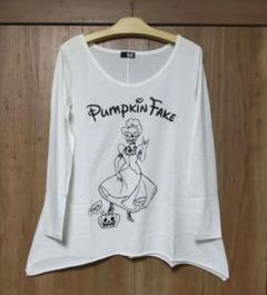 GLAD NEWS スカル　ホワイト ロンT GLAD NEWSスカルホワイトロンT