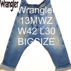 W42 L30 Wrangler 13MWZ ストレート ビッグ デニム ヒゲ