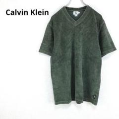 カルバン・クライン【L】トップス　半袖　コットン　Vネック