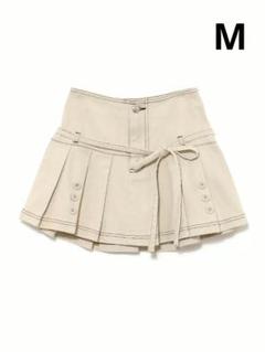 タグ付き新品未使用♡andmary アンドマリー♡Mサイズプリーツスカート 未使用】Andmary Sonia lace up mini skirt アンドマリー