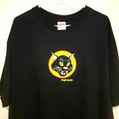 【珍しい XLサイズ】ブラックキャットTee シュプリーム Tシャツ 黒