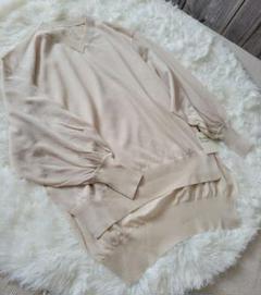 新品 Rinascente Donna シアー ロングニット チュニック 38