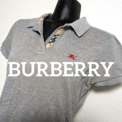 dg24 BURBERRY GOLF ポロシャツ グレー レディースMサイズ
