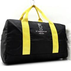 【極美品】PRADA プラダ ボストンバッグ ルナロッサ ナイロン 黒 イエロー
