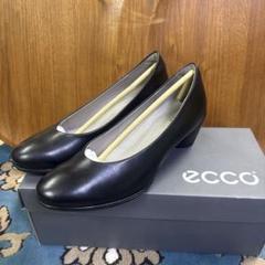 ecco エコー パンプス ブラック レザー 太ヒール アーモンドトゥ 38 ECCO Dress Classic 35 ウィメンズ レザーブロックヒール