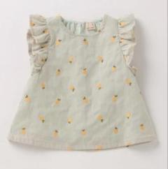 超美品❣️petit main レモン柄半袖ブラウス⭐️ライトグリーン⭐️サイズ120のサムネイル