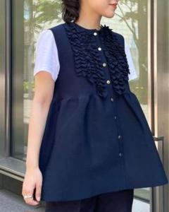 ユナイテッドアローズ フリルニットベスト ジレ united arrows