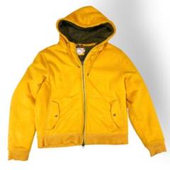 良品　ブルクッスブラザーズ　　イエロー　黄色 ジップパーカー　サイズL