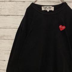 742【即完売品】プレイコムデギャルソン♤刺繍ロゴ　長袖ロンT 入手困難　希少