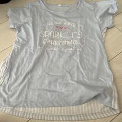 水色 プリント Tシャツ 100cm~