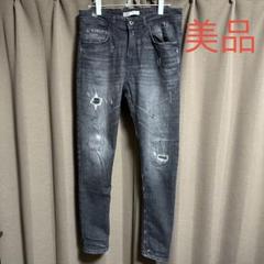 ZARA デニム ダメージ ジーンズ ブラック 美品