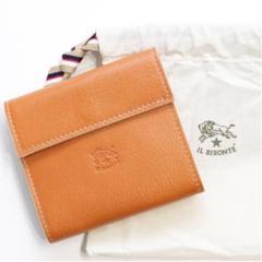 新品 イルビゾンテ 二つ折り 財布 ヌメ革 折財布 ミニ財布 小銭入れ ヤキヌメ
