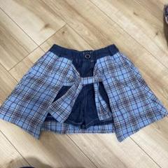 スカート風　パンツ　巻き　150 チェック　ピンキーパレット