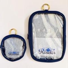 ダイソー　バンドリ　Roselia バッグチャームポーチ　スクエア　丸型