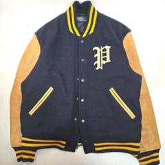美品XLサイズ POLO RALPH LAUREN スタジャン レザー