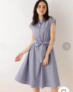 新品タグ付き クチュールブローチ ベルトリボン シャツワンピースサイズ40のサムネイル