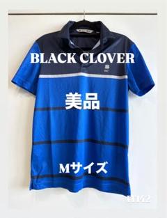 BLACK CLOVER ポロシャツ Mサイズ ボーダー柄 ゴルフウェア