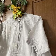 SM2 TSUHARU☆スカラップレースリネン刺繍ブラウス