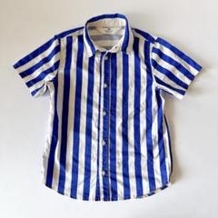 【H&M】ブルーストライプ 半袖シャツ 122cm (6-7Y) 夏　キッズ