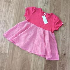 新品♡チェック柄の半袖チュニック♡アプレレクール、エニィファム、セラフ好き♡