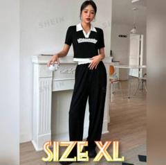 DAZY レディース セットアップ 半袖 襟付きトップス ＆ パンツ 2点
