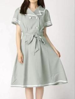 【美品】ダブル釦セーラーワンピース axes femme