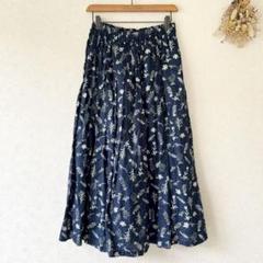 みっち です❣️ICHI Antiquites 東炊きリネンギンガムスカート 900308-9.jpg