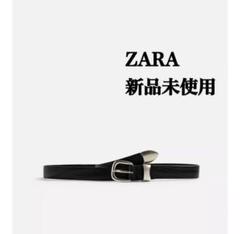 メタルバックル付きレザーベルト - ブラック | ZARA Japan / 日本