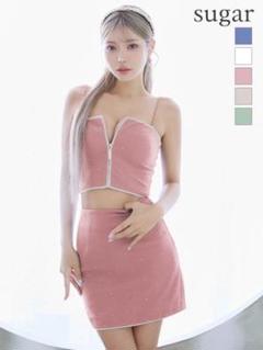 robe de fleurs glossy XS ドレス　ピンク　セットアップ
