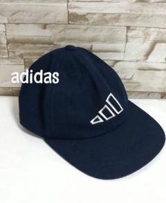 adidas ネイビー ベースボールキャップ 刺繍ロゴ フリーサイズ
