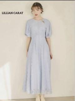 レースクロスベルトワンピース LILLIAN CARAT レース　刺繍