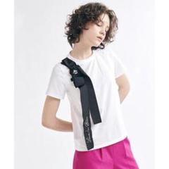 ランバンオンブル　ビジューリボンTEE リボンTシャツ m45404317565_1.jpg?1750307971