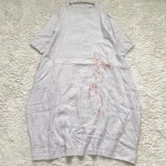 センソユニコ 芽風 変形チュニック シルク混 チェック M-L