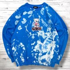 XLARGE エクストララージ スウェット デカロゴ ブルー L 1215