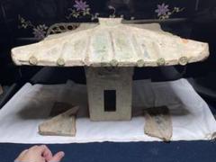 漢代陶器。漢時代。漢綠釉。約2000年。古美術。骨董品。殘品。舊