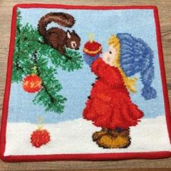 新品 フェイラー FEILER タオルハンカチ Christmas 赤