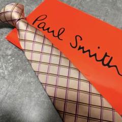 極美品✨Paul Smith ポールスミス ネクタイ ピンク チェック柄 結婚式