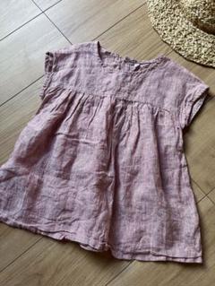 オススメ　無印　MUJI 無地無印　リネン　麻ワンピース　110 120