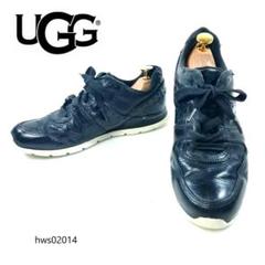UGG スニーカー リザード クロコ 型押し ブラック 25cm 大きいサイズ